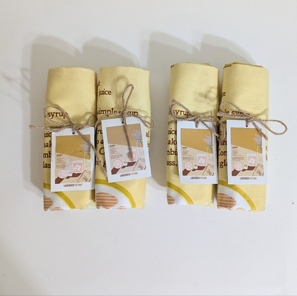 Other - Cotton Dish Towels With Lavender Paloma Recipe Set of 4